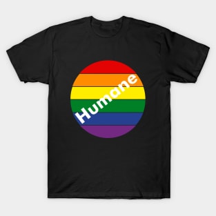 Rainbow Pride Flag Circle Lgbtq Humane T-Shirt